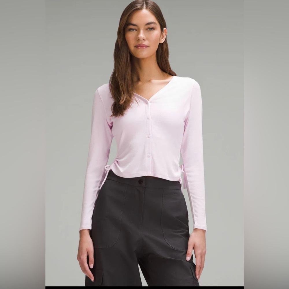 Lululemon Side-Chinch ribbed cardigan